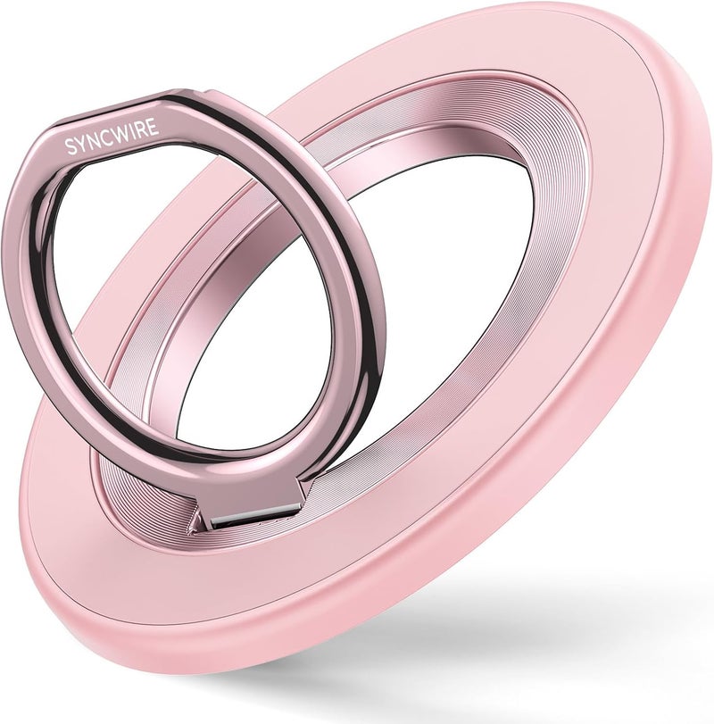 Syncwire Magnetic Phone Ring Holder for MagSafe, 360° Rotation Cell Phone Grip Stand Finger Ring Kickstand Two-Sided Magnet Compatible with iPhone 17 Pro Max 16 15 14 13 12 MagSafe Accessories - Image 1